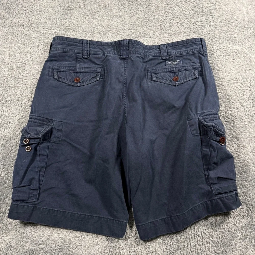 Polo Ralph Lauren Navy Blue Heavy‎ Thick Cargo Shorts Tactical Size 42